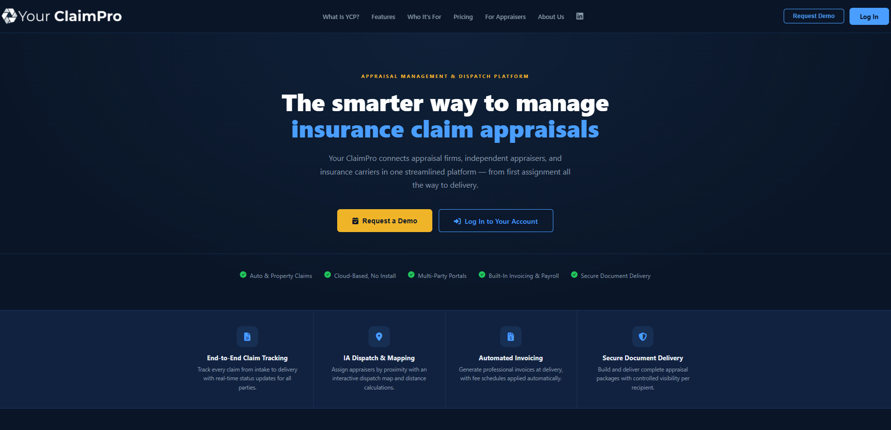 YourClaimPro appraisal management platform